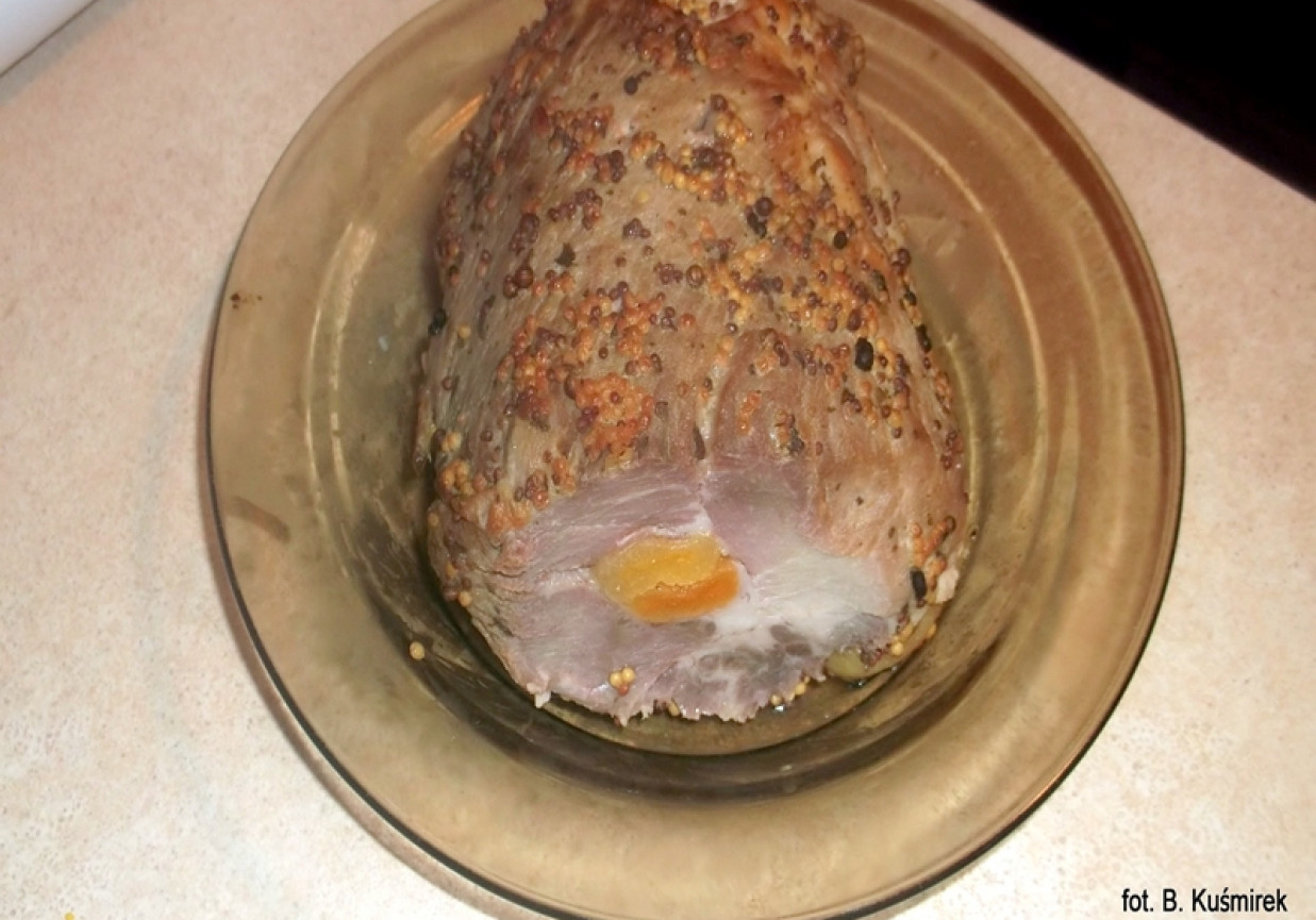 Schab z morelą w marynacie miodowo-musztardowej foto