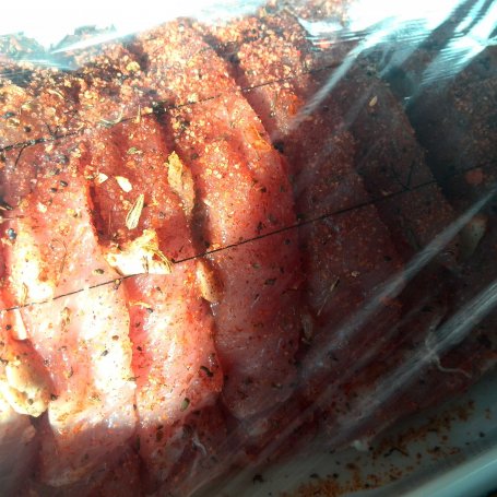 Krok 3 - Schab z pieczarkami i czerwoną czubrycą foto