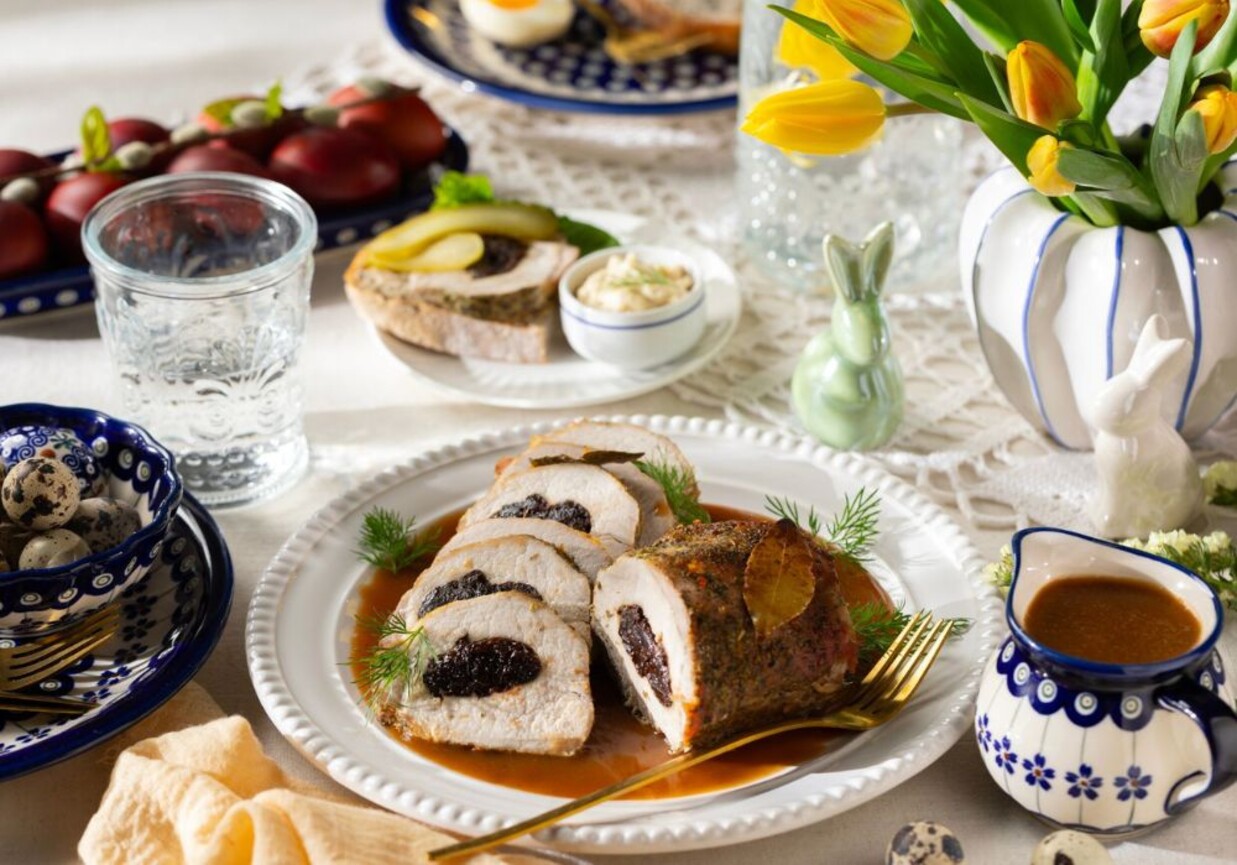 Schab ze śliwką foto