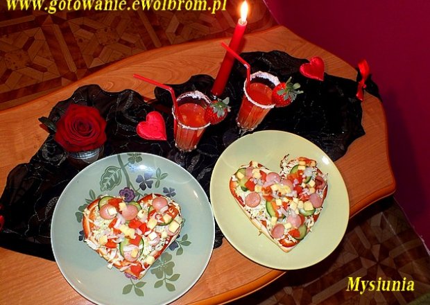 Fotografia przedstawiająca Serduszkowe pizzerinki na Walentynki