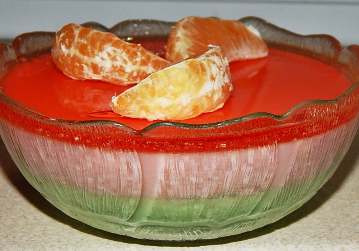 Serniczek niskokaloryczny jabłkowo-malinowy na zimno foto