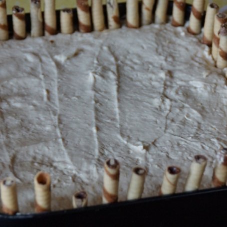 Krok 5 - Sernik kawowy ze śliwkową pianką- ciasto na zimno bez pieczenia foto