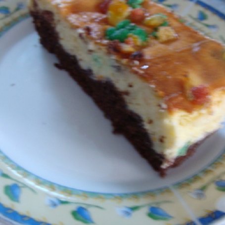 Krok 12 - sernik na czkoladowym spodzie foto