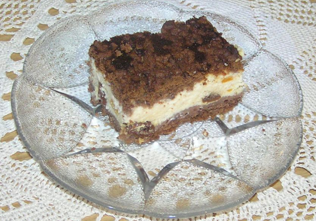 Sernik z ciastem kakaowym foto