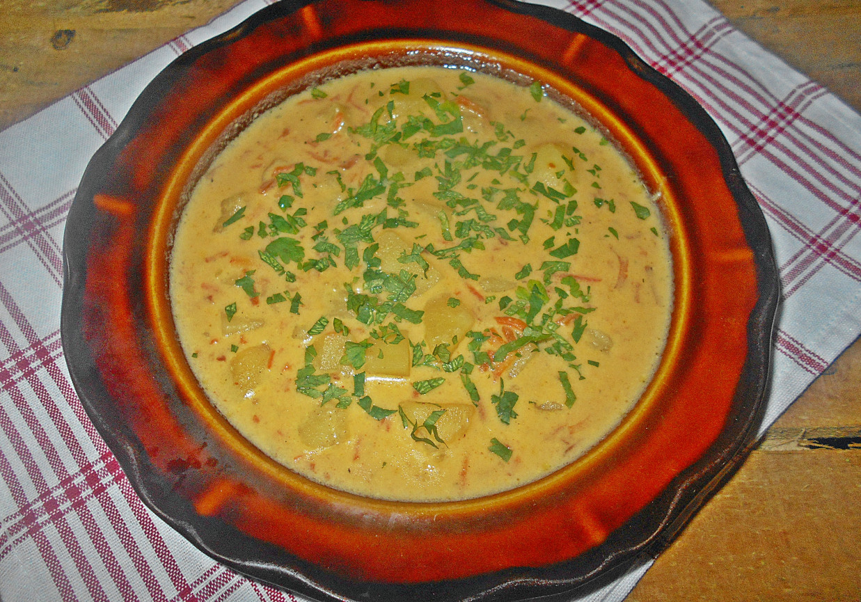 Serowa zupa ziemniaczana foto