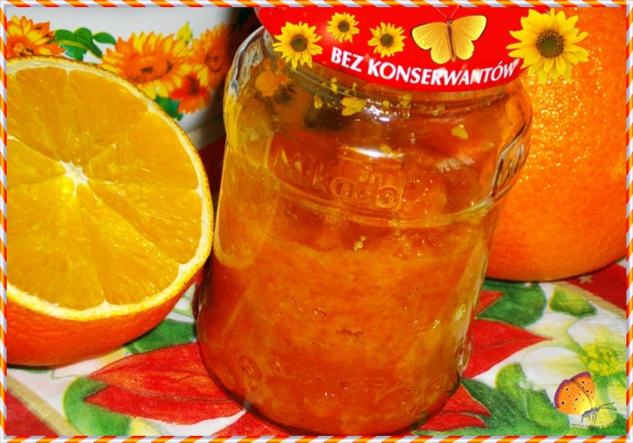 Skórka pomarańczowa w cukrze - ucierana foto
