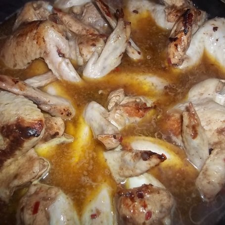 Krok 4 - Skrzydełka z imbirem i octem balsamicznym foto