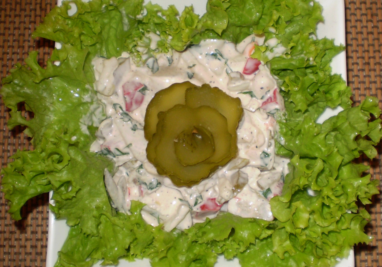 Śledź marynowany w sosie majonezowo-śmietanowym foto