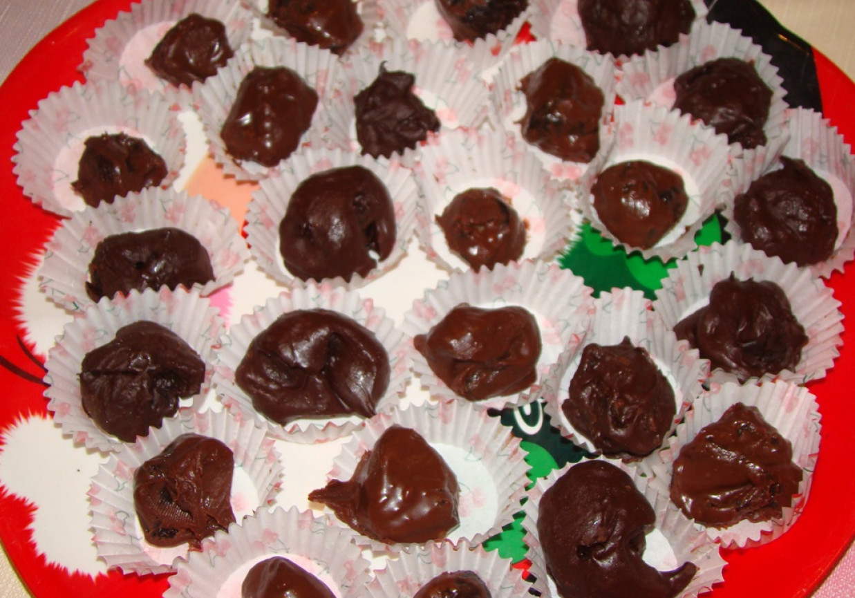 Śliwki w czekoladzie foto
