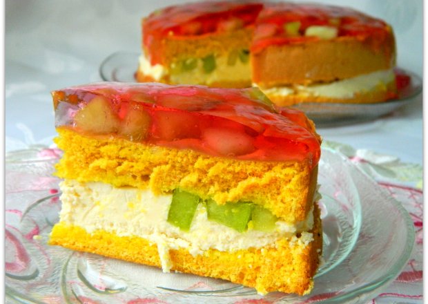 Fotografia przedstawiająca Słoneczne ciasto
