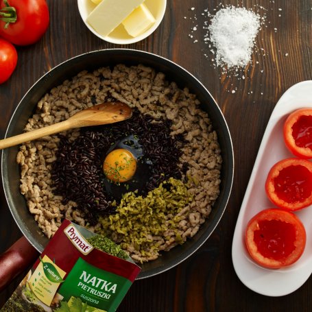 Krok 3 - Smaki Świata: Zapiekane pomidory z wieprzowiną i ryżem foto