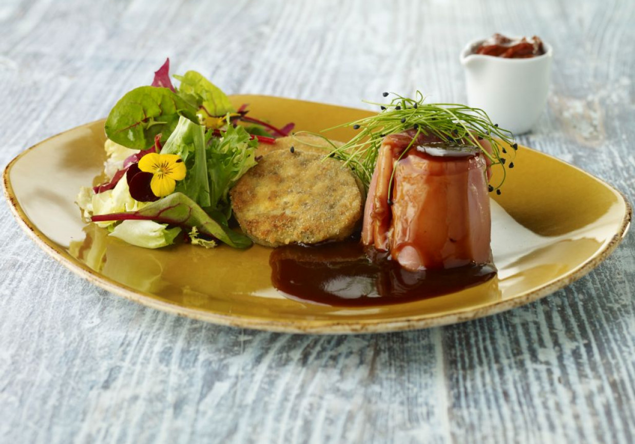 Smażone bakłażany z dipem meksykańskim foto