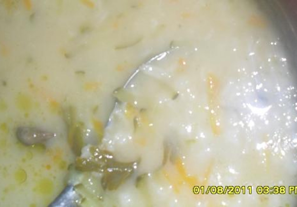 Śmietanowa zupa ogórkowa foto
