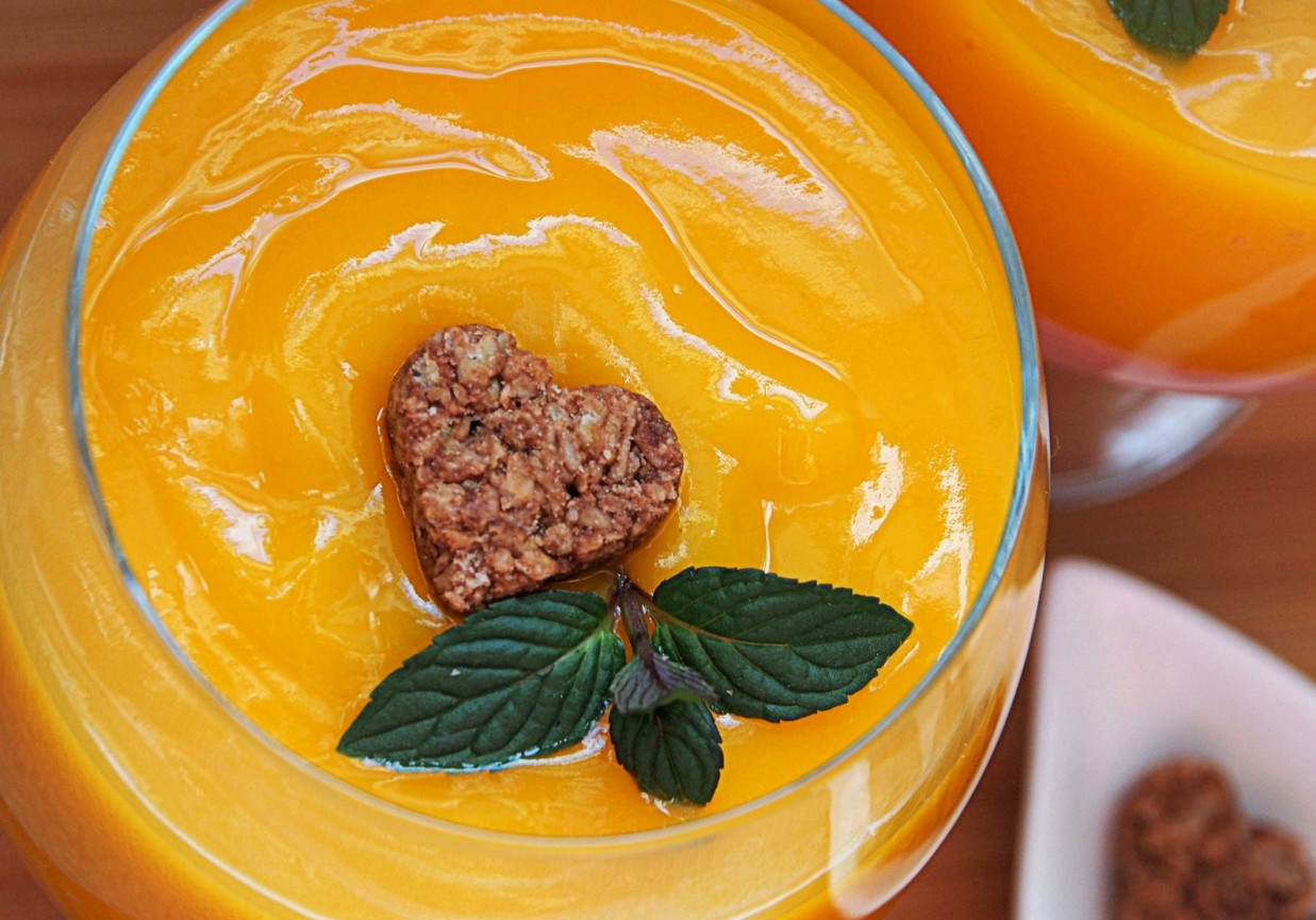 Smoothie mango - marakuja z jogurtem malinowym foto