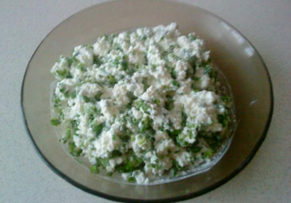 Śniadanko na biało-zielono foto