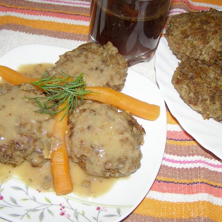 Krok 3 - soczewica zielona+kasza gryczana= pyszne kotlety... foto