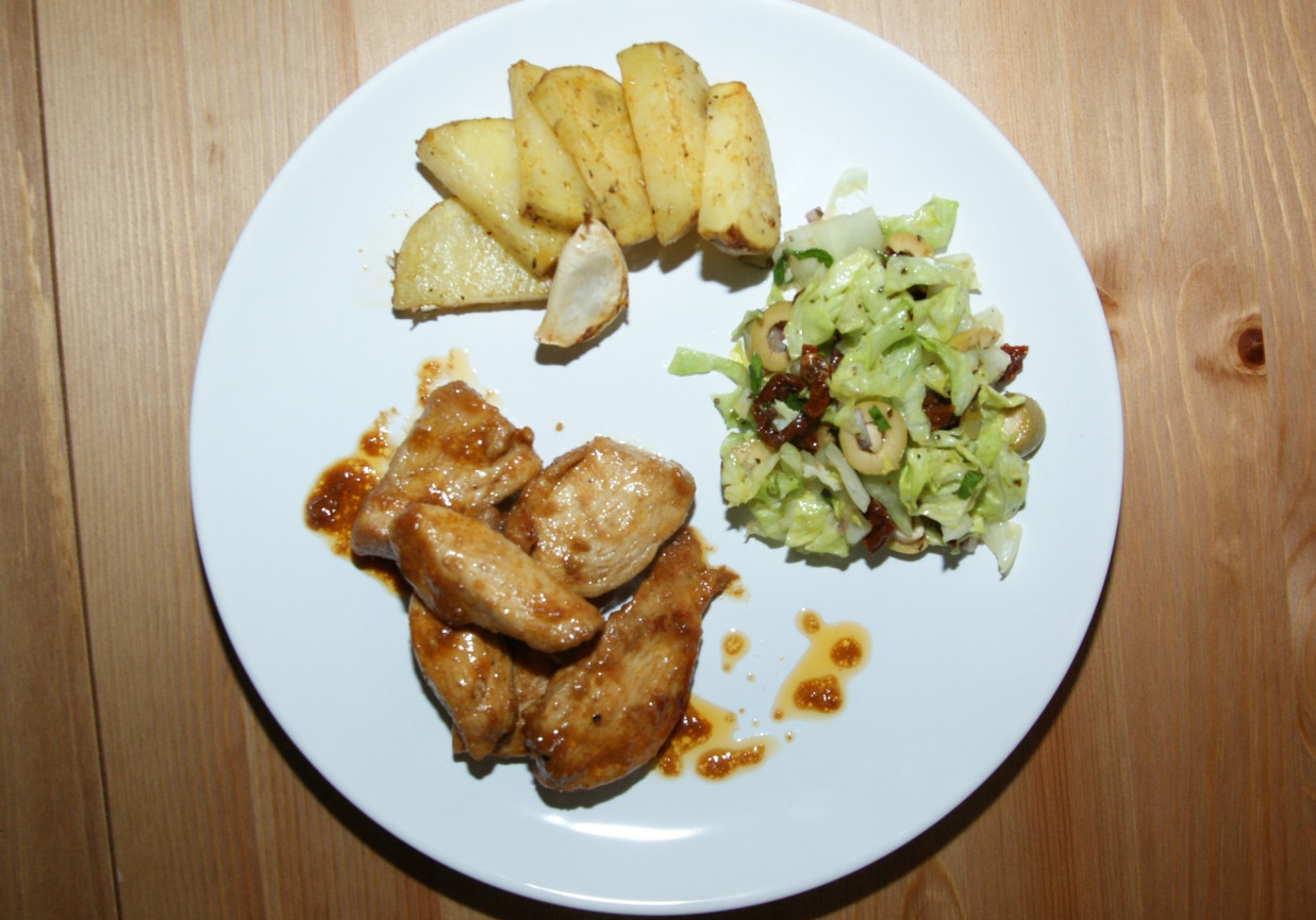 Sojowo - miodowy filet z kurczaka foto