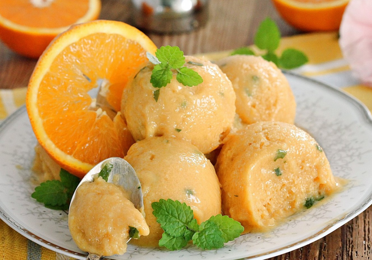 Sorbet mango z pomarańczą foto
