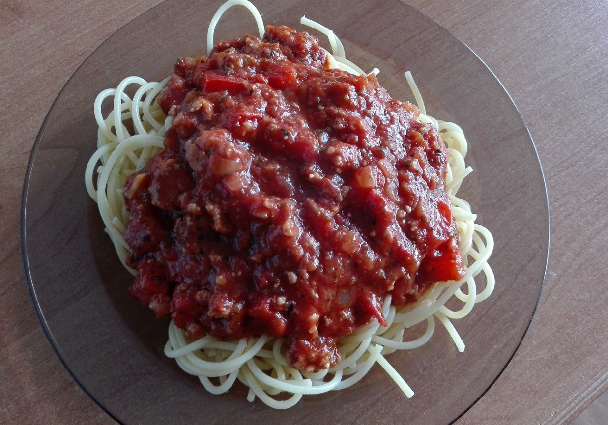 Sos bolognese do spaghetti foto
