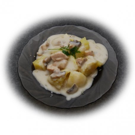 Krok 5 - Sos pieczarkowy z piersią kurczaka foto