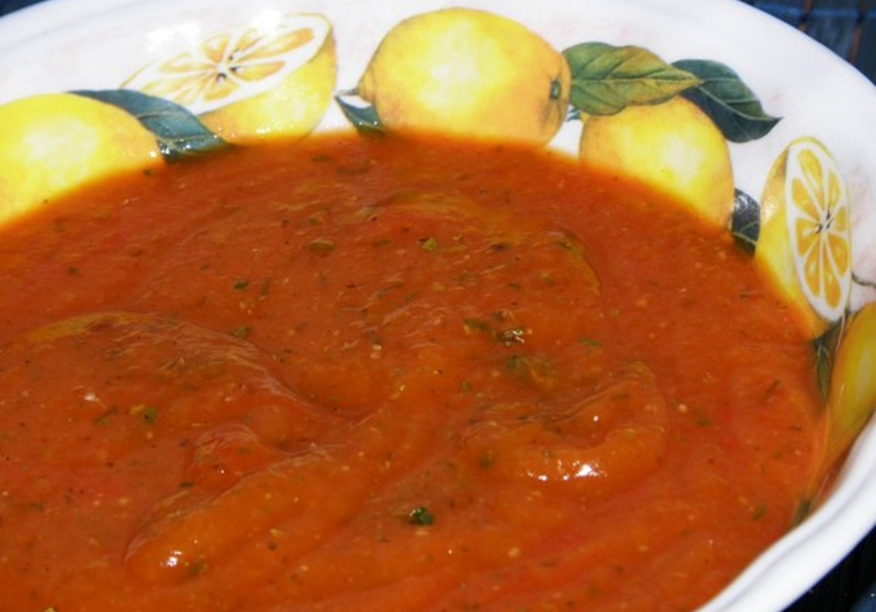 Sos pomidorowo-śliwkowy z dynią foto