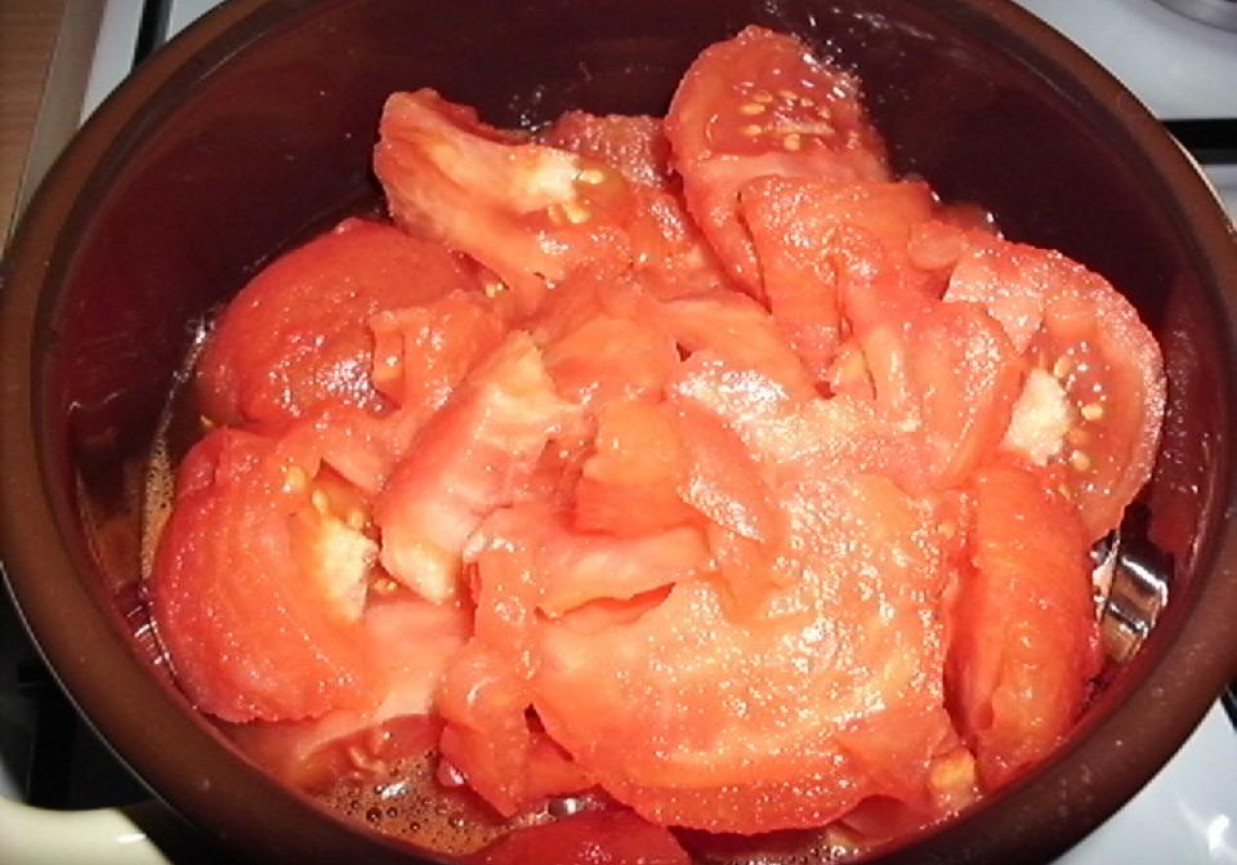 Sos pomidorowy z pieczoną papryką foto