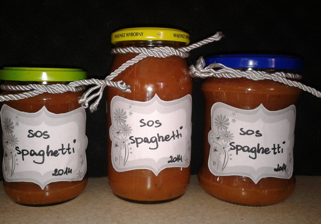 sos spaghetti - do słoików foto