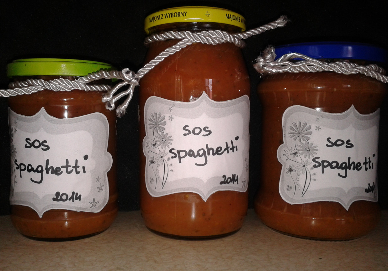 sos spaghetti - do słoików foto