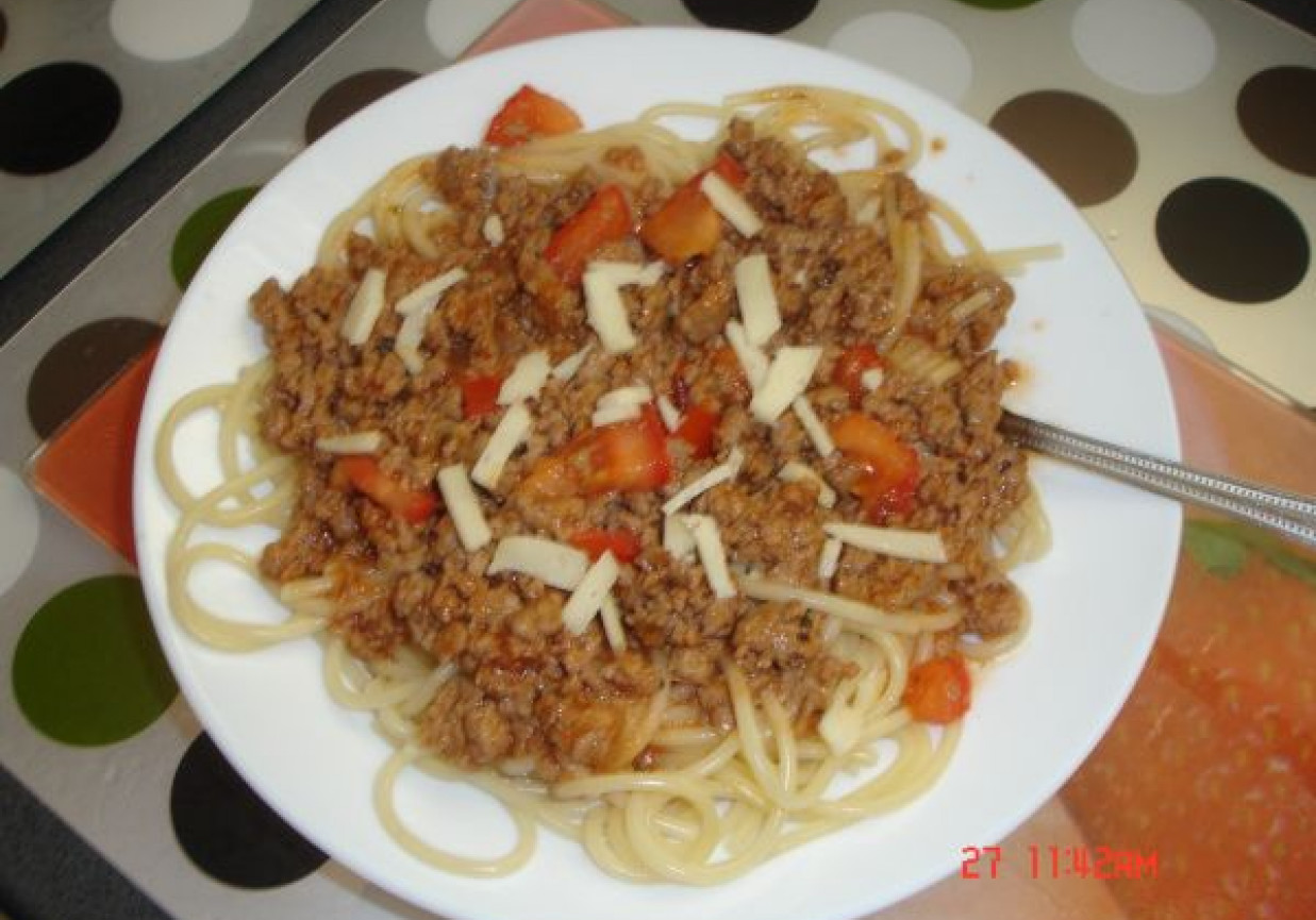 Spagetti caciatore foto