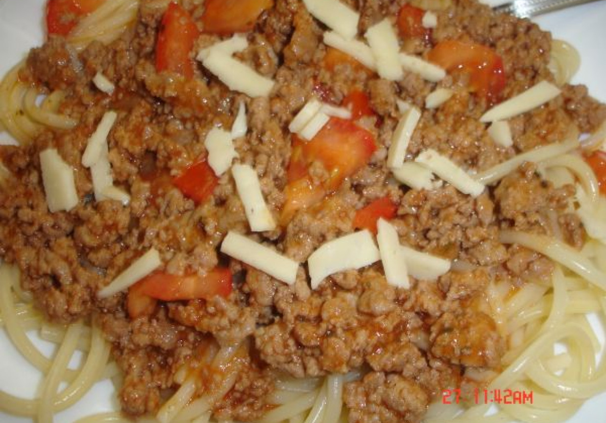 Spagetti caciatore foto