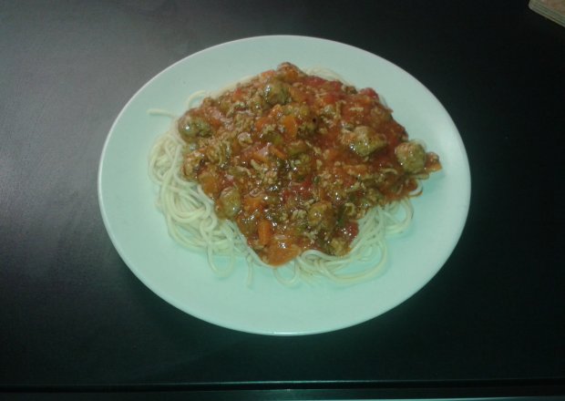 Fotografia przedstawiająca Spagetti pomidorowe