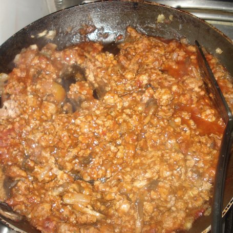 Krok 4 - Spagetti z mięsem mielonym i białym sosem foto