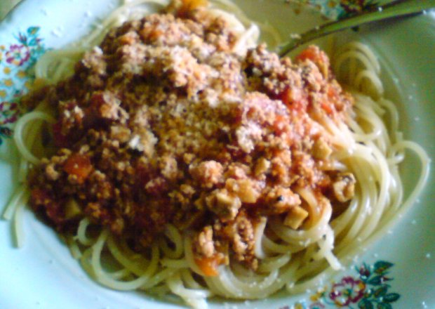 Fotografia przedstawiająca Spagetti z mięsem