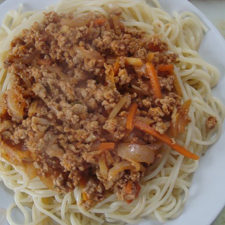 Krok 11 - spagetti z wloszczyzną foto
