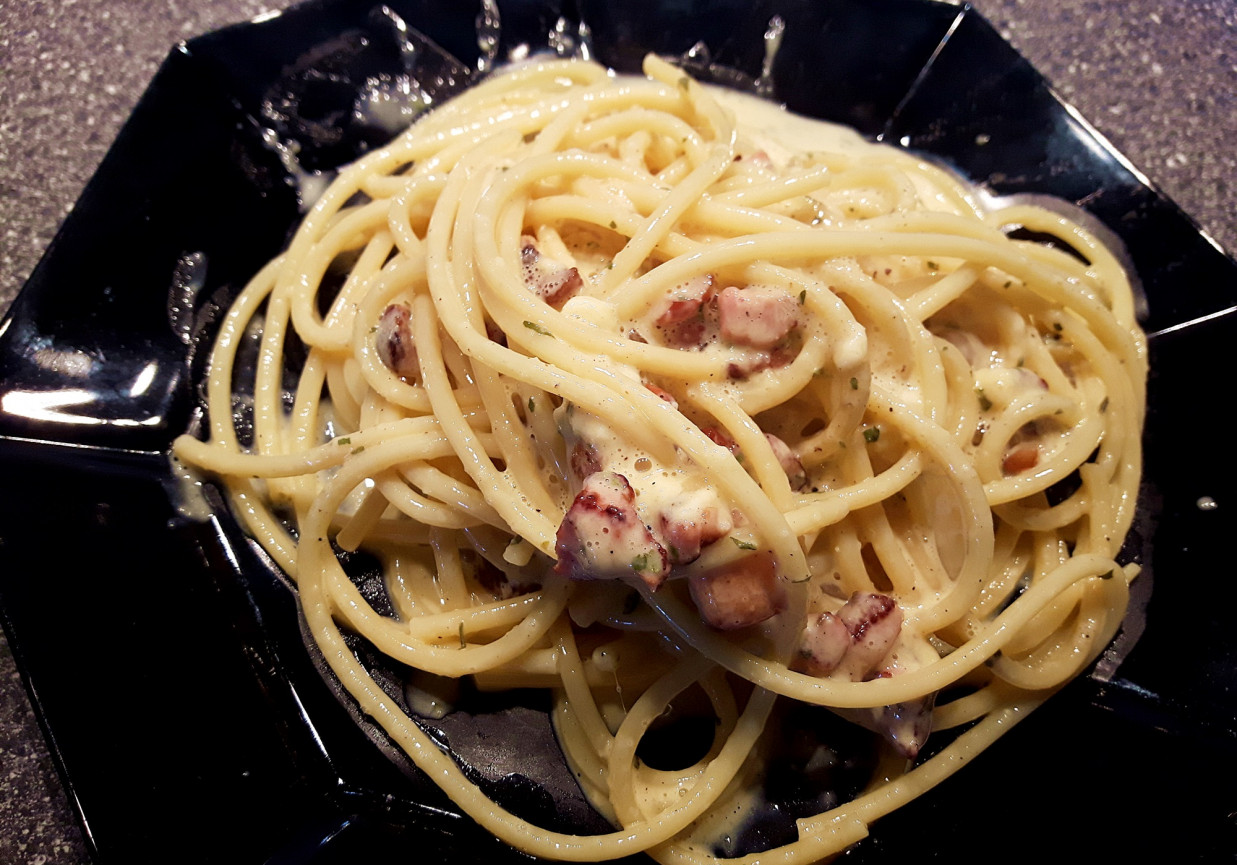 Spaghetti al'a carbonara foto