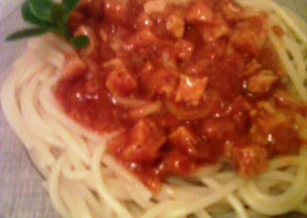 Fotografia przedstawiająca Spaghetti a\'la schabowy