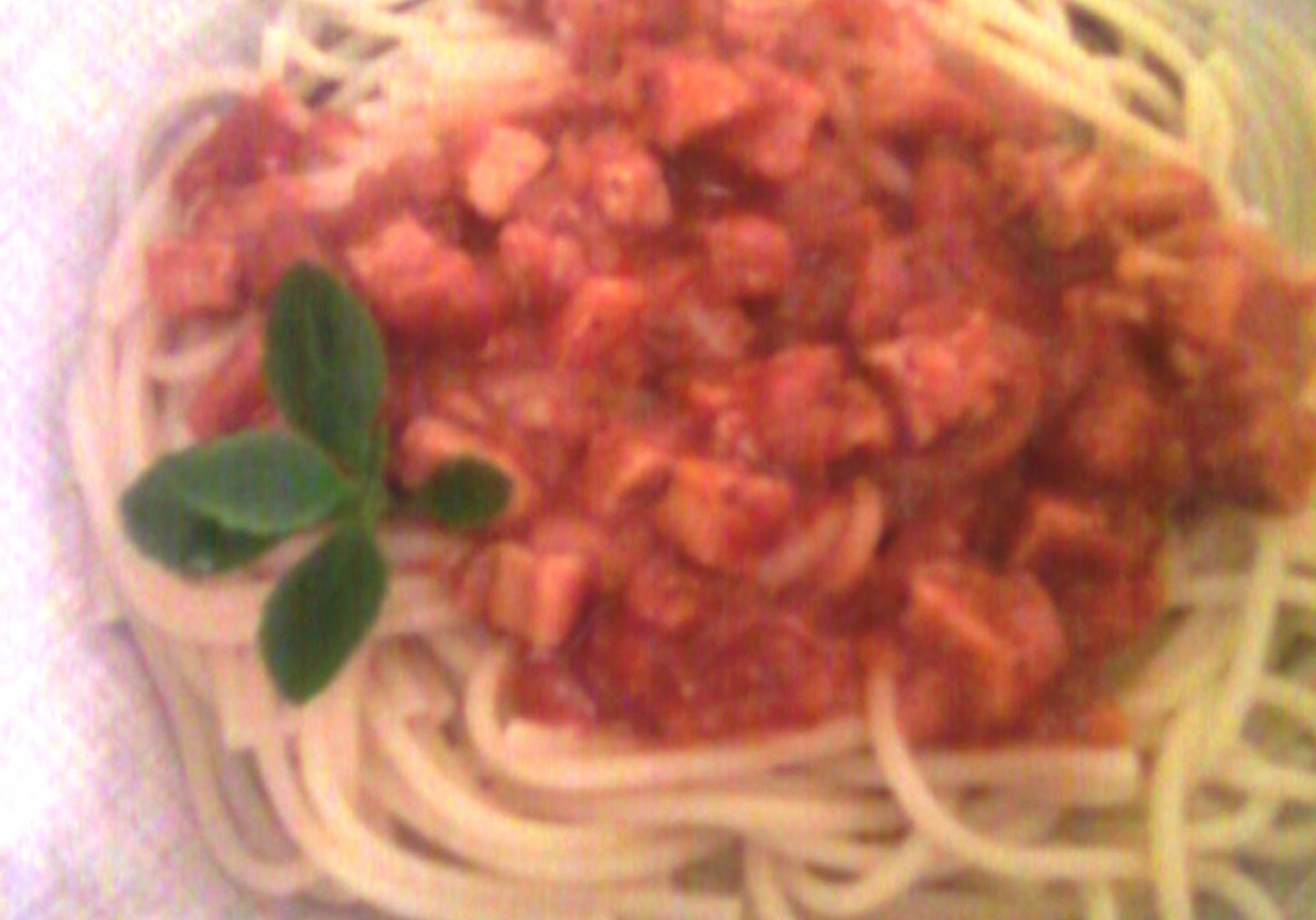 Spaghetti a\'la schabowy foto