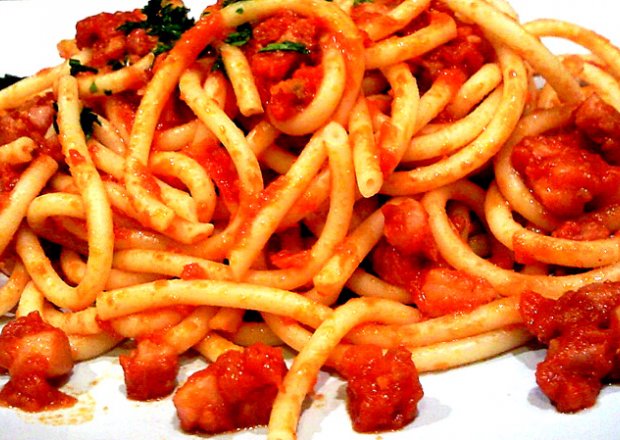 Fotografia przedstawiająca Spaghetti all'Amatriciana