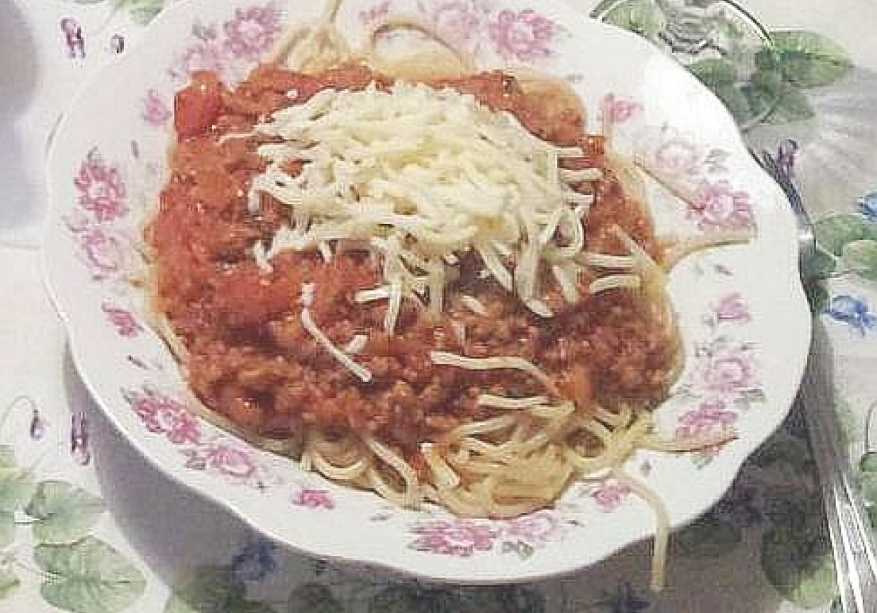 spaghetti bolognese po studencku foto