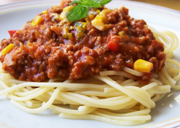 Fotografia przedstawiająca Spaghetti Bolognese Wędrownego Meksykanina