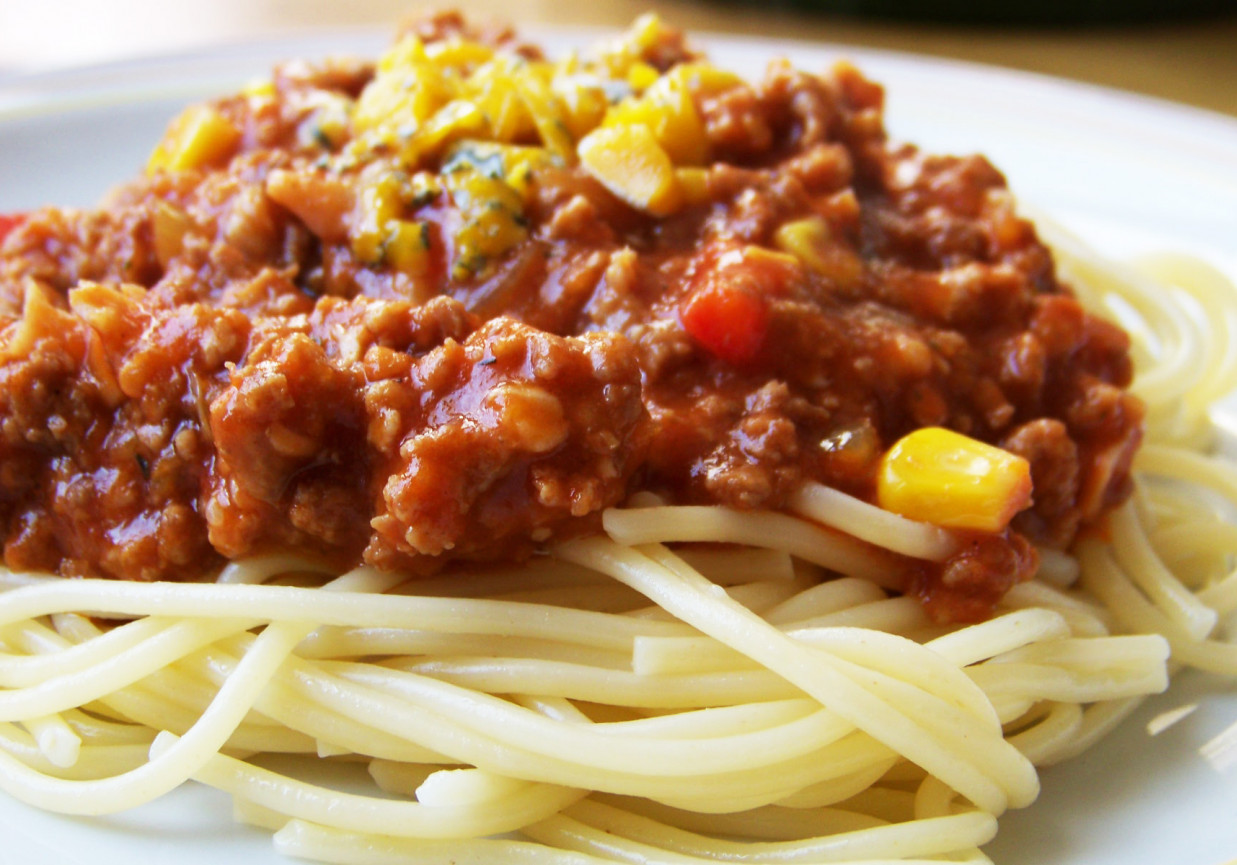 Spaghetti Bolognese Wędrownego Meksykanina foto