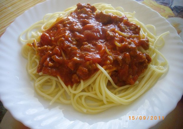 Fotografia przedstawiająca Spaghetti \"Bolognese \"