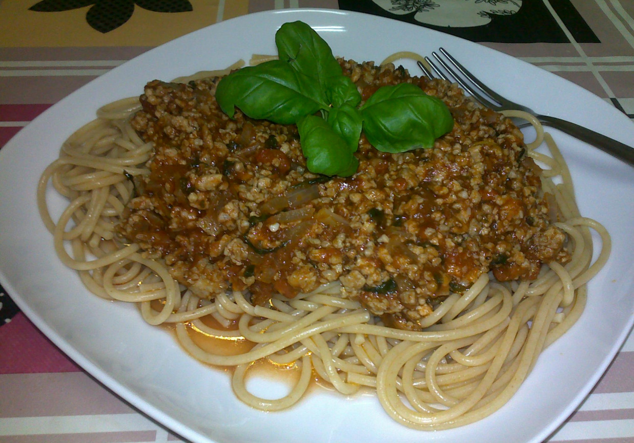 Spaghetti bolonese z mięsem - light foto