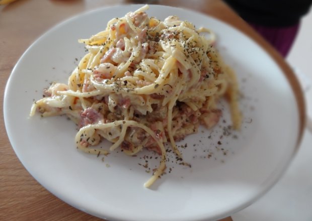 Fotografia przedstawiająca Spaghetti carbonara Wg Agula&Stabi