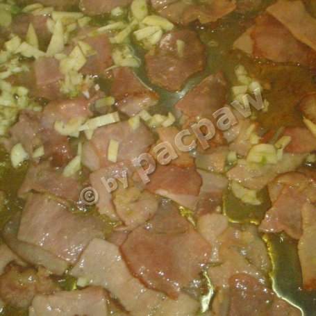 Krok 5 - Spaghetti carbonara z polędwicą łososiową foto