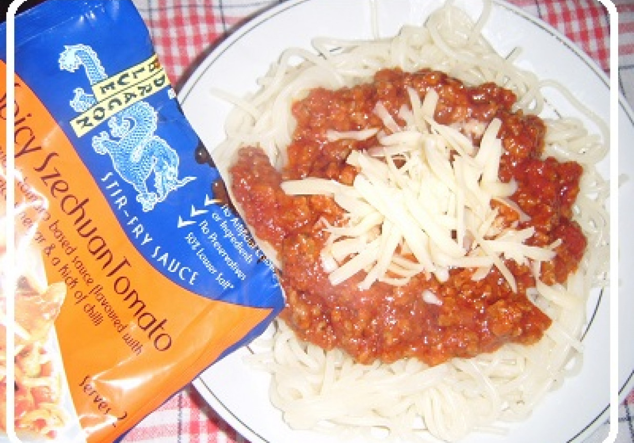 Spaghetti po seczuańsku foto