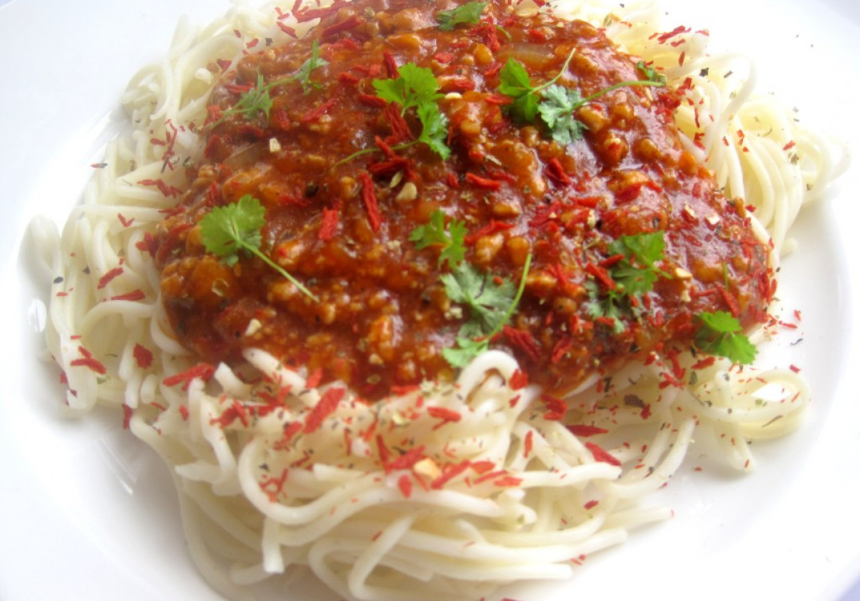 Spaghetti podwójnie pomidorowe foto