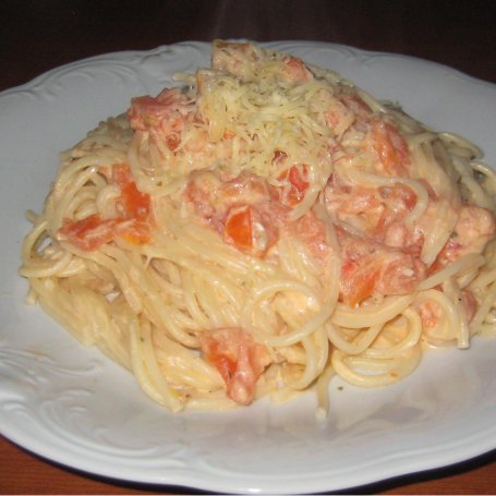 Krok 8 - Spaghetti śmietanowo-pomidorowe foto