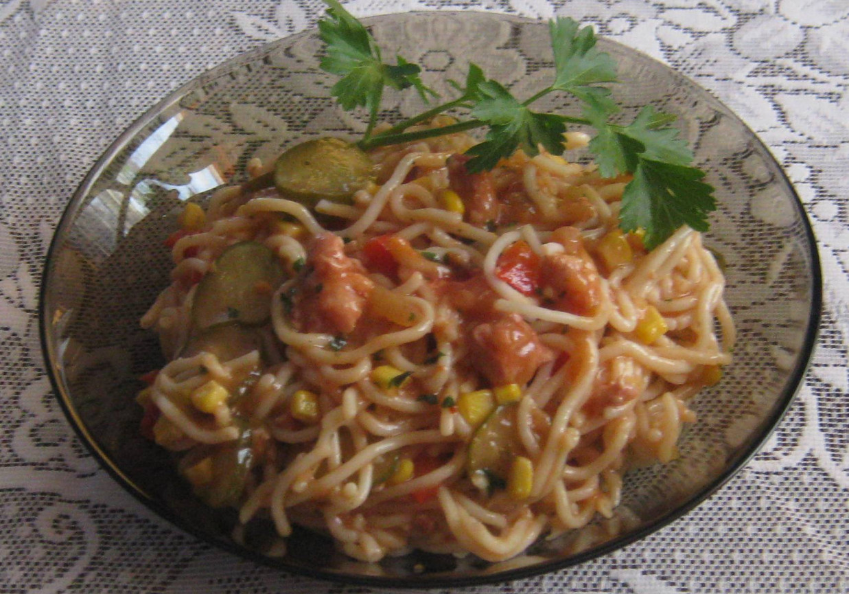 Spaghetti w sosie foto