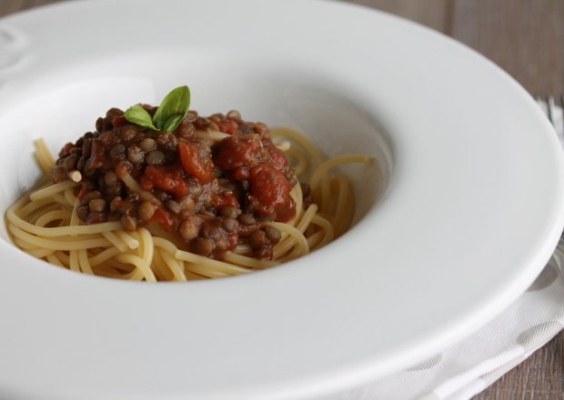 Fotografia przedstawiająca Spaghetti wegebolognese